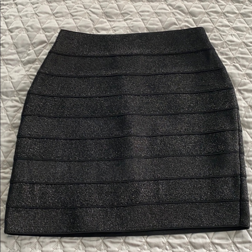 Black sparkly express bandage skirt